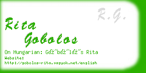 rita gobolos business card